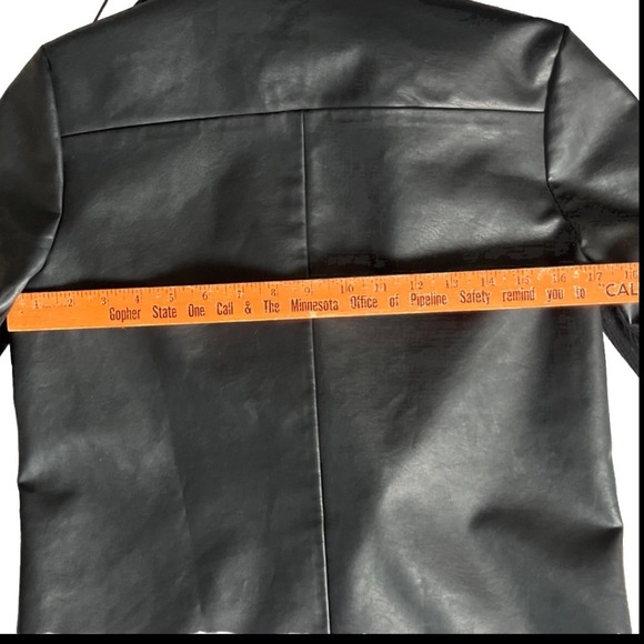 Steve Madden BB Dakota Black Faux Leather Moto Jacket Asymmetrical Zip S‎ - Picture 9 of 10
